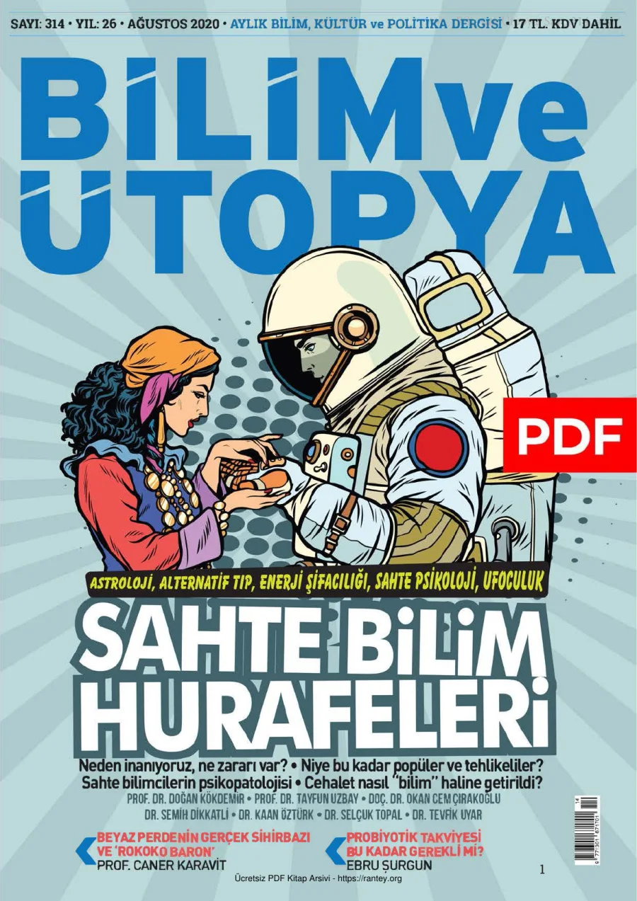 Bilim ve Ütopya Sayı 314 Ağustos 2020 kapak görseli