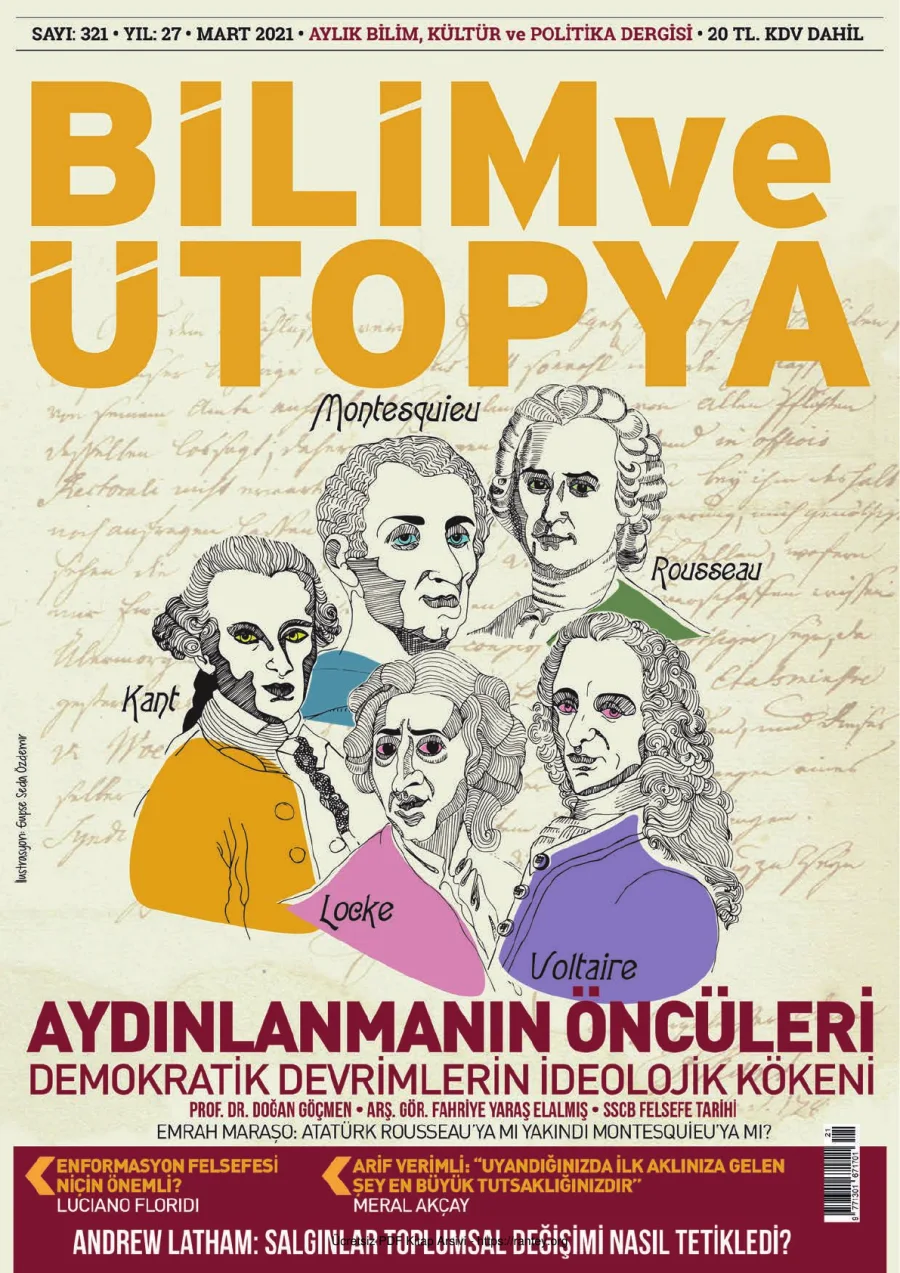 Bilim ve Ütopya Sayı 321 Mart 2021 kapak görseli