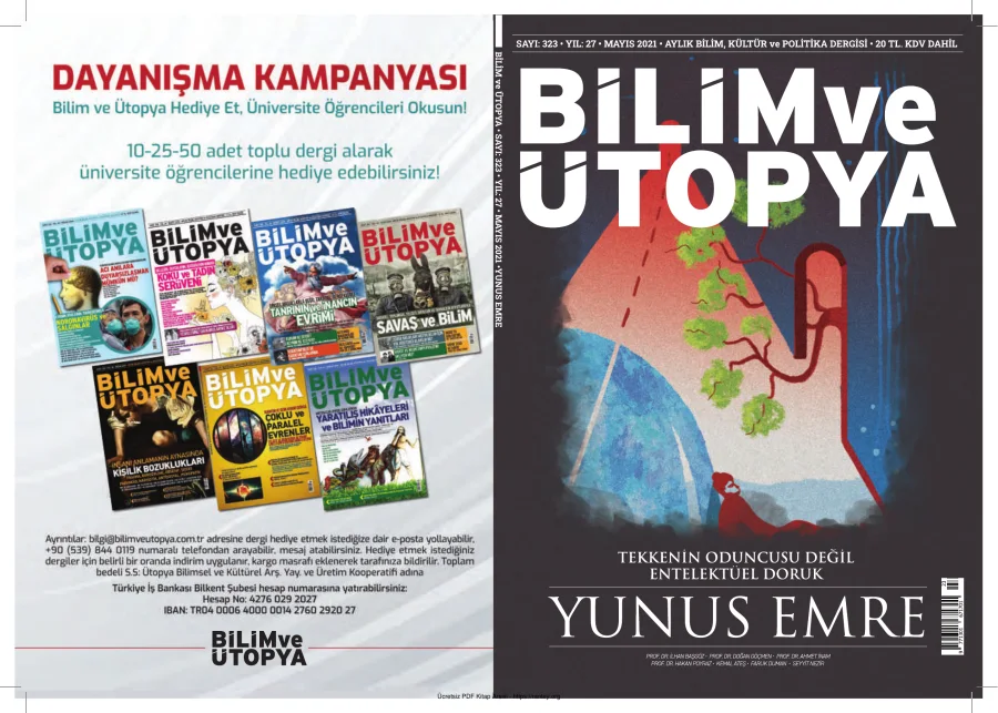 Bilim ve Ütopya Sayı 323 Mayıs 2021 kapak görseli