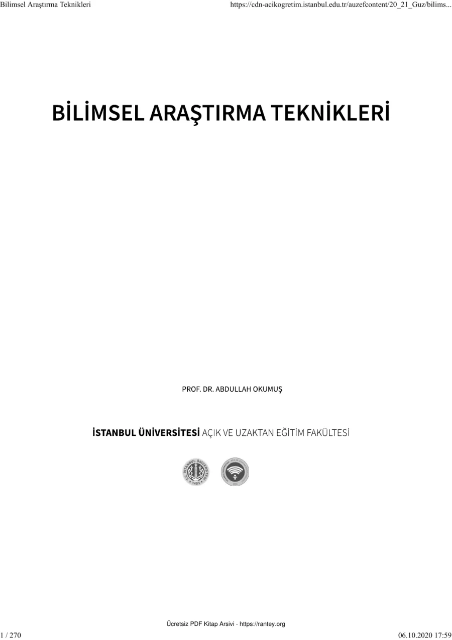 Bilimsel Araştırma Teknikleri kapak görseli