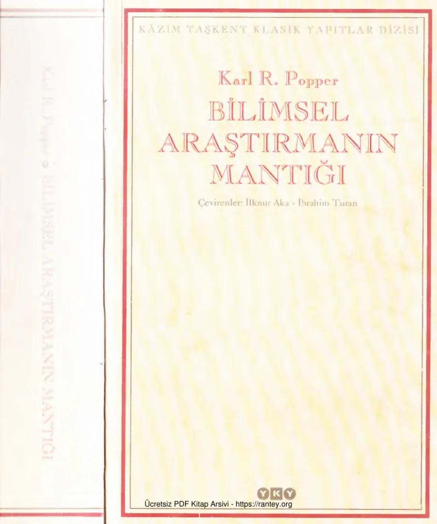 Bilimsel Araştırmanın Mantığı kapak görseli