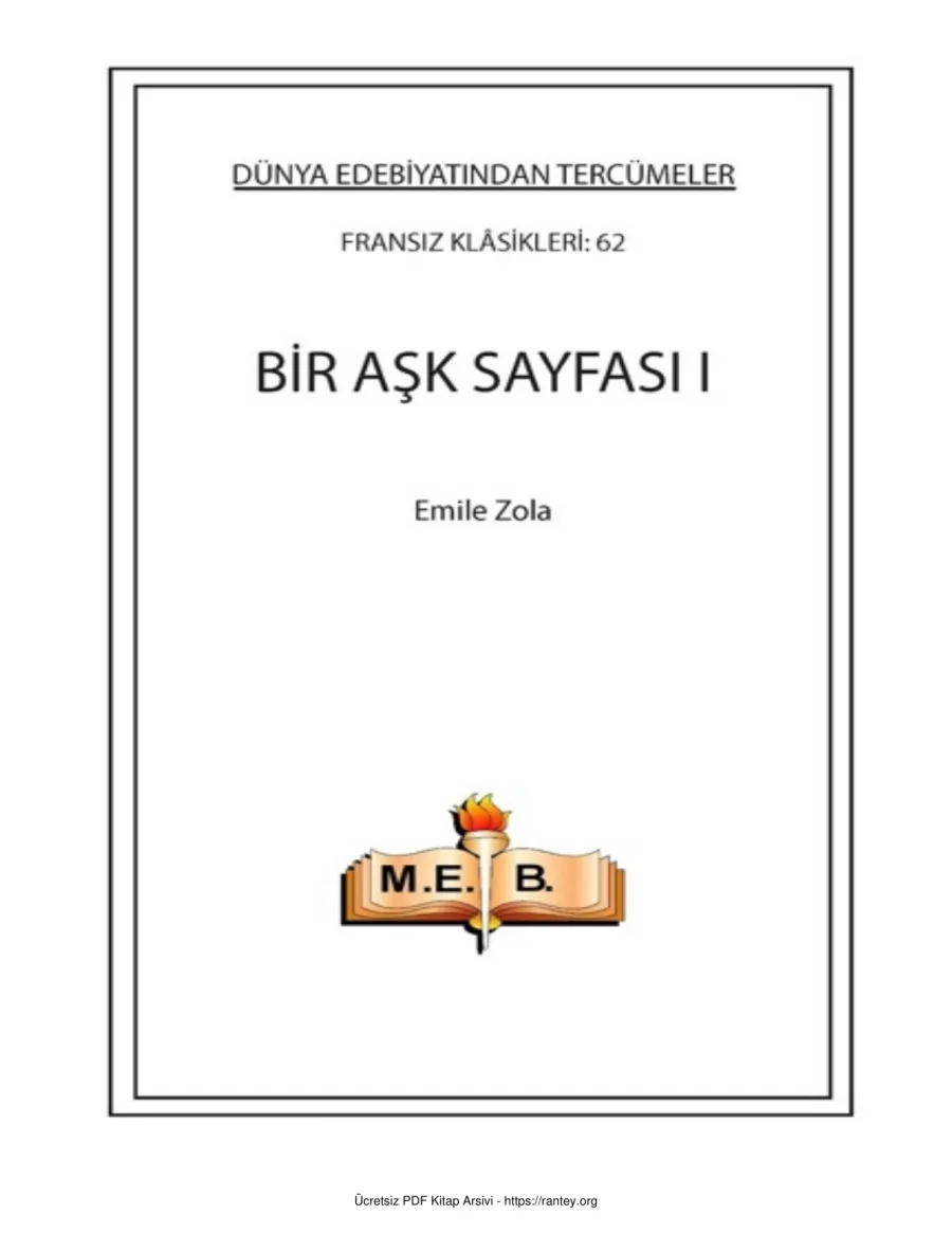 Bir Aşk Sayfası 1 kapak görseli