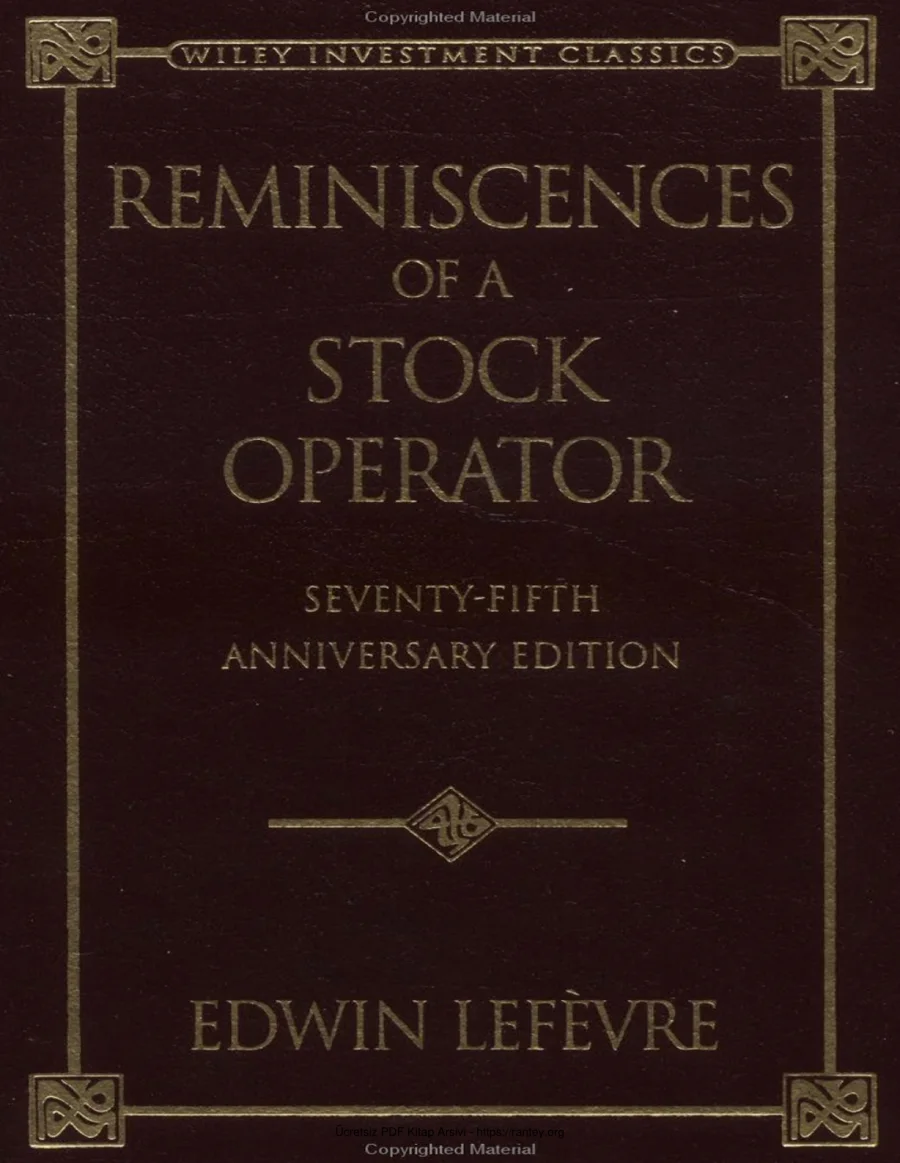 Bir Borsa Spekülatörünün Anıları ingilizce by Edwin Lefvre kapak görseli
