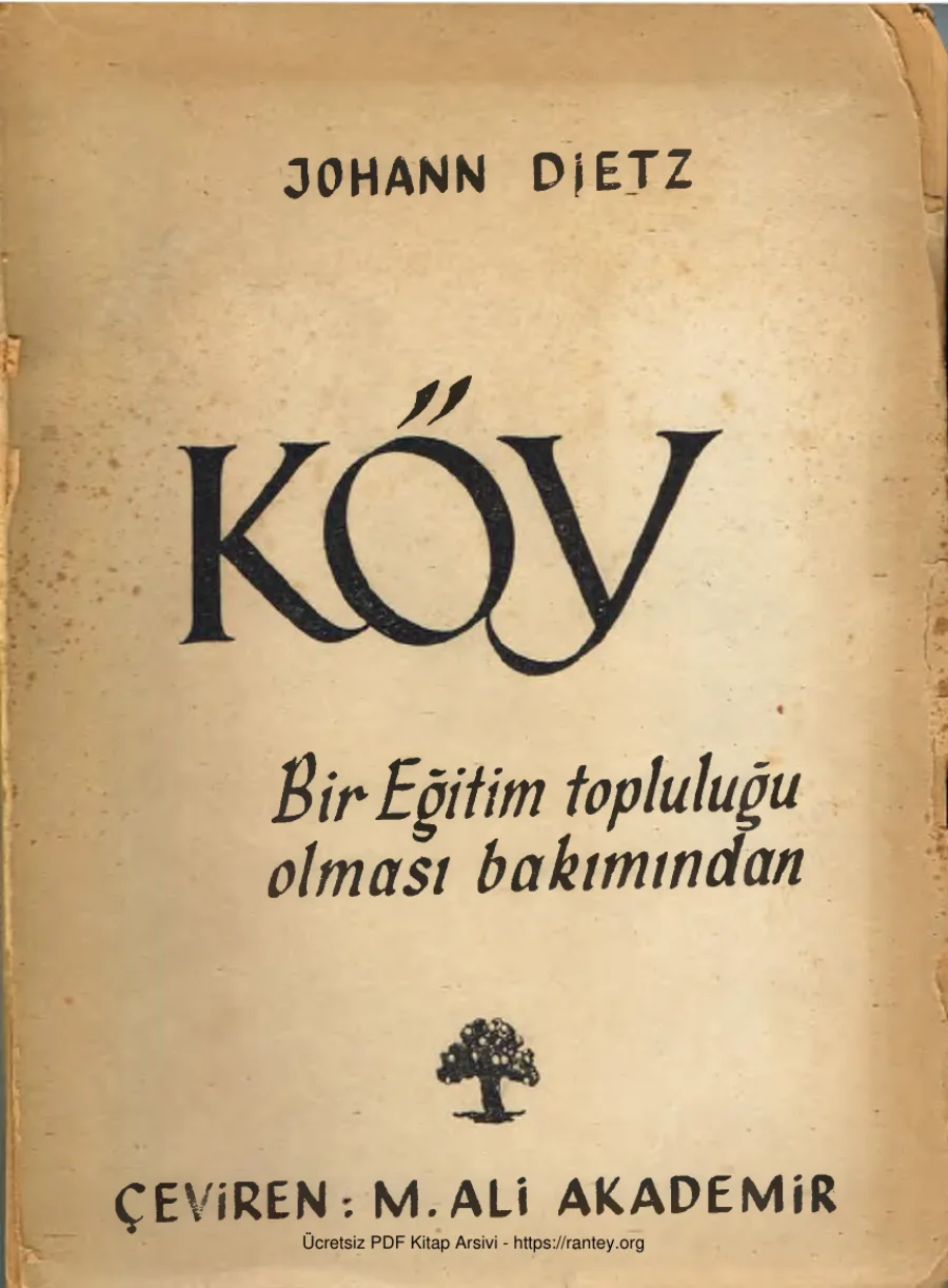 Bir Eğitim Topluluğu Olması Bakımından Köy kapak görseli
