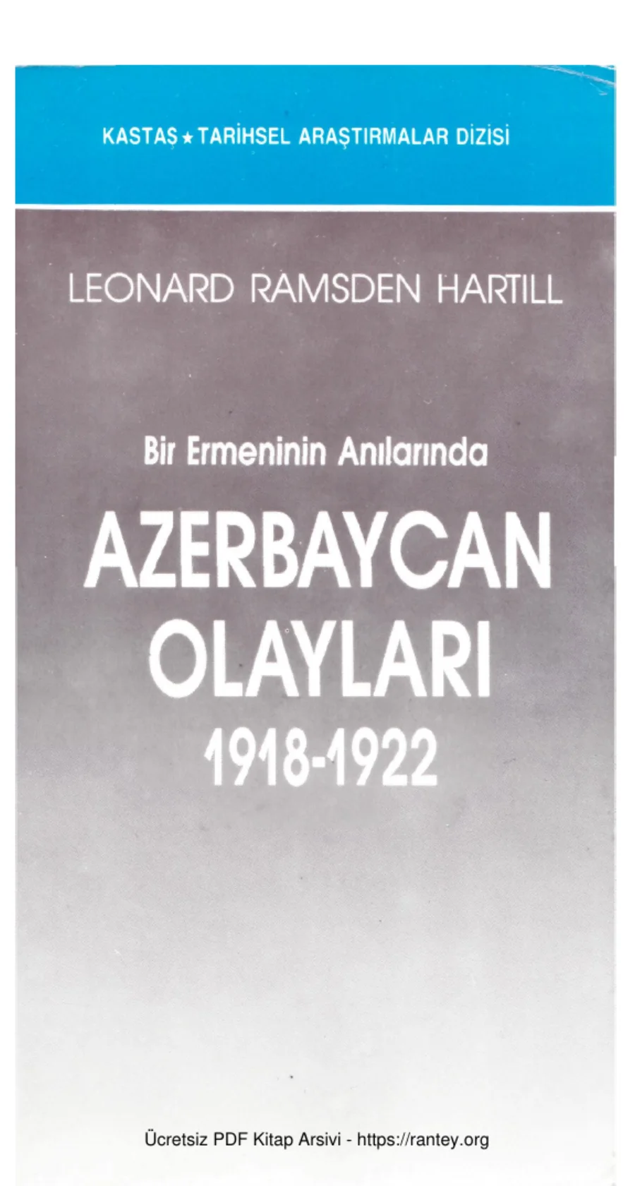 Bir Ermeninin Anılarında Azerbaycan Olayları kapak görseli