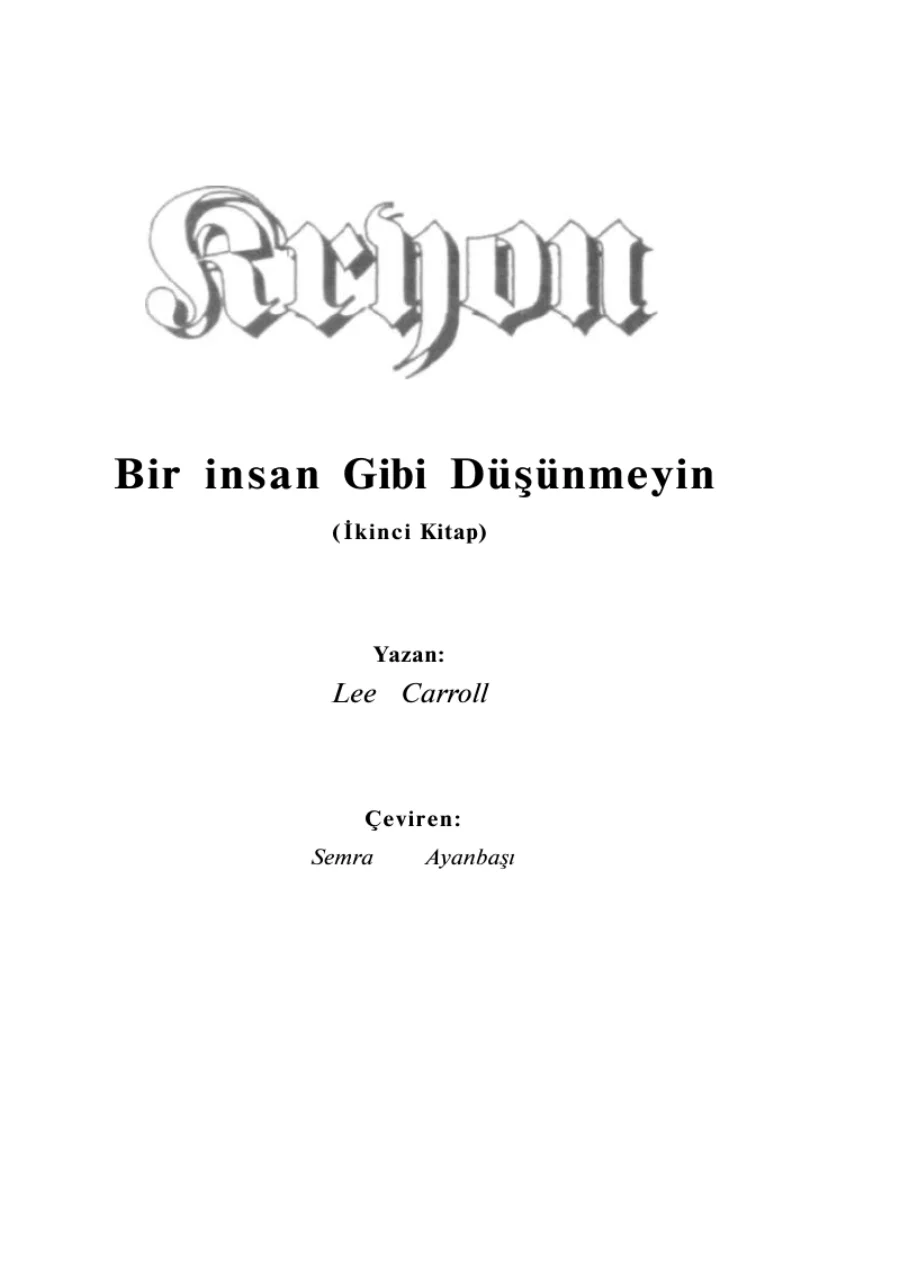 Bir İnsan Gibi Düşünmeyin kapak görseli