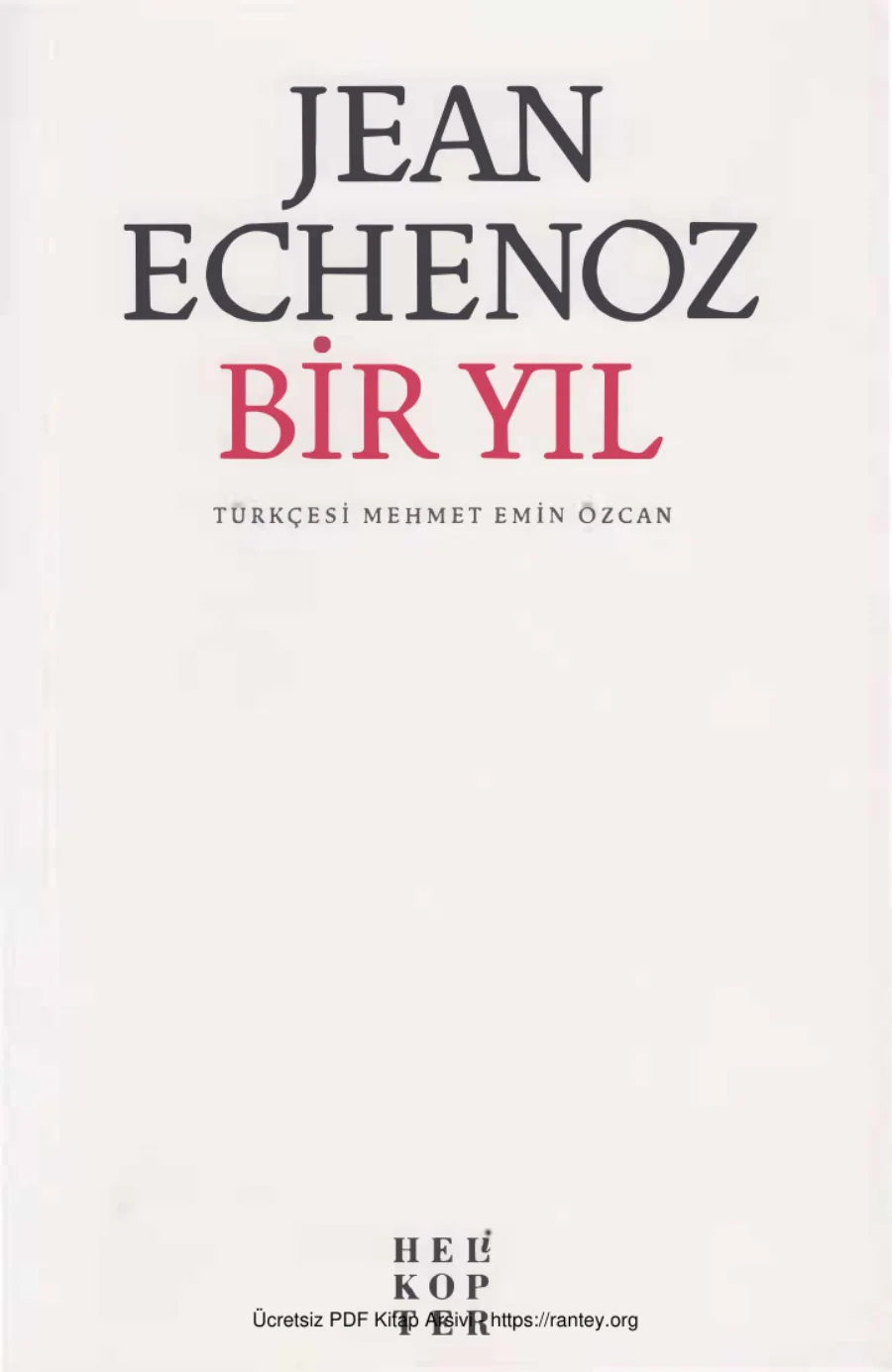 Bir Yıl kapak görseli