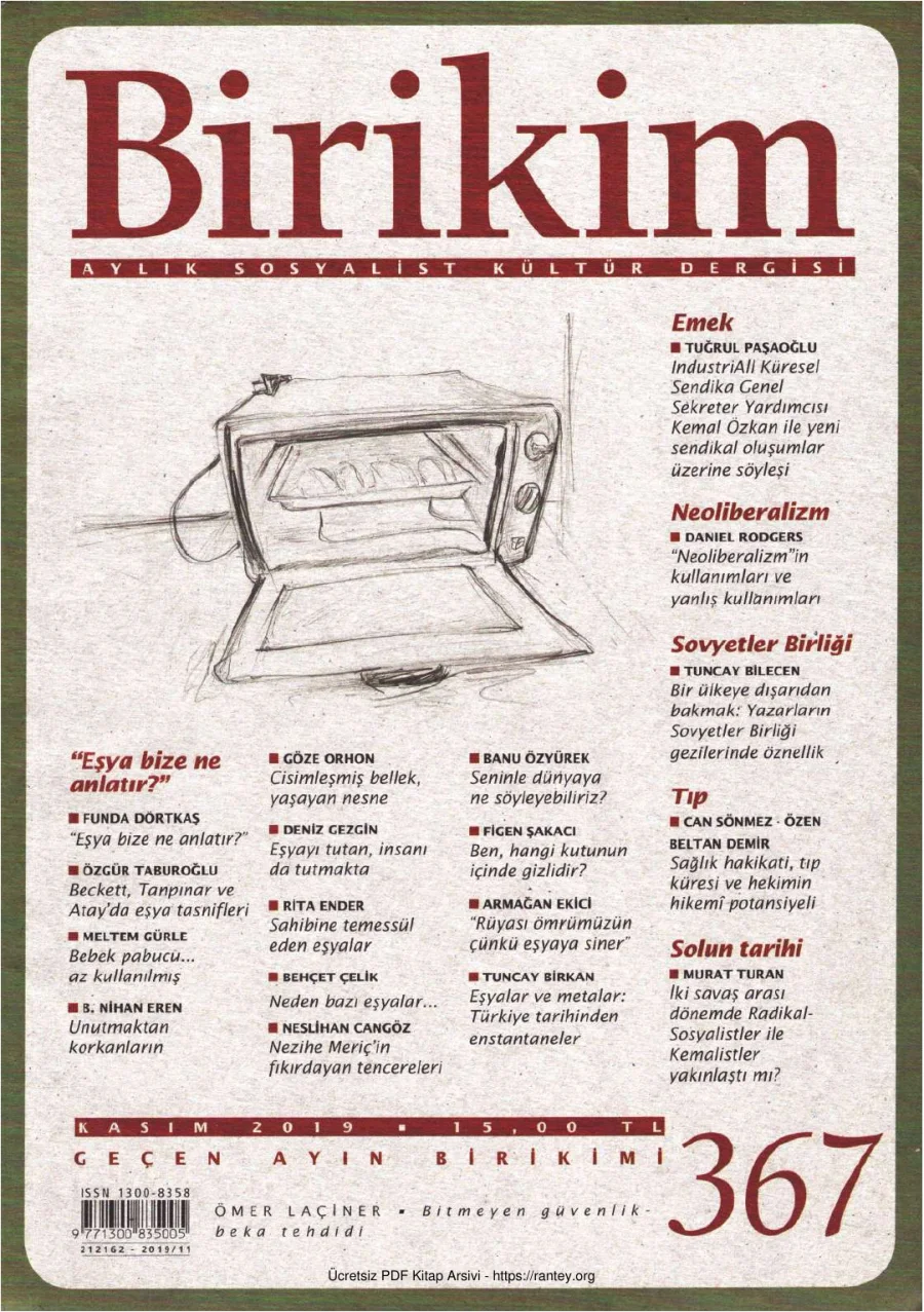 Birikim Sayı 367 Kasım 2019 kapak görseli
