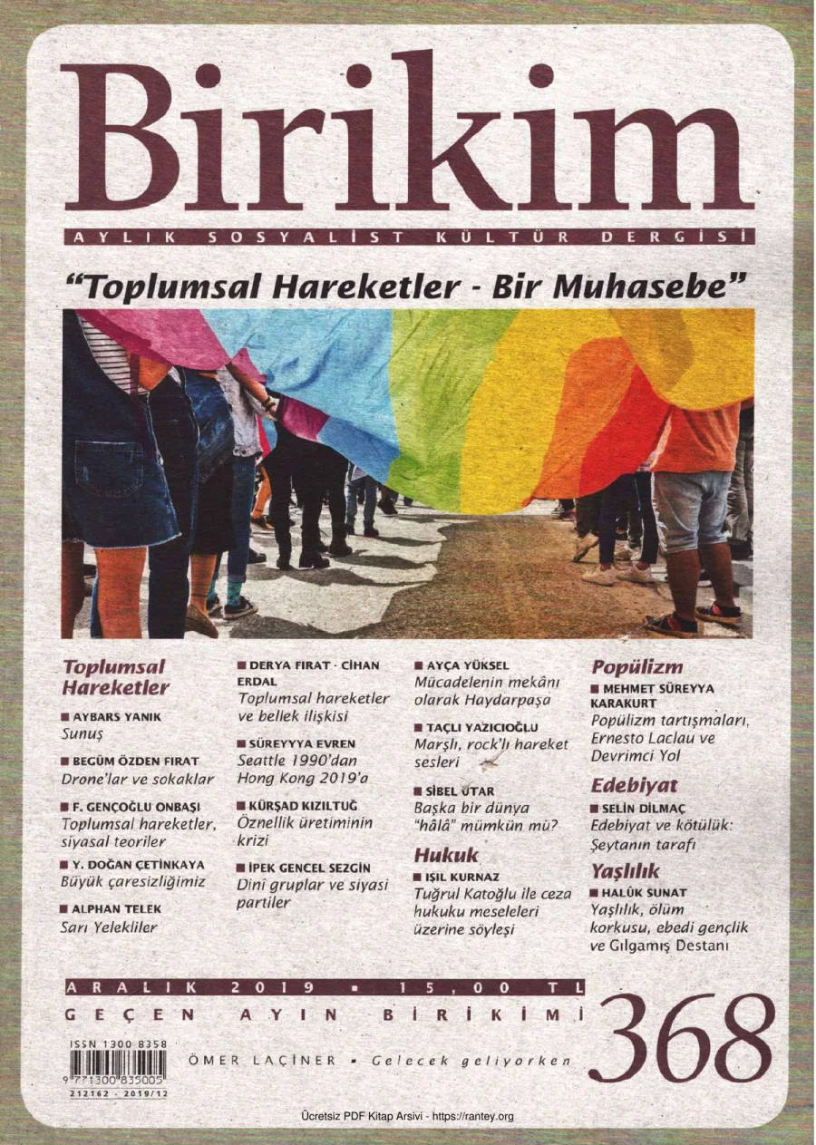 Birikim Sayı 368 Aralık 2019 kapak görseli