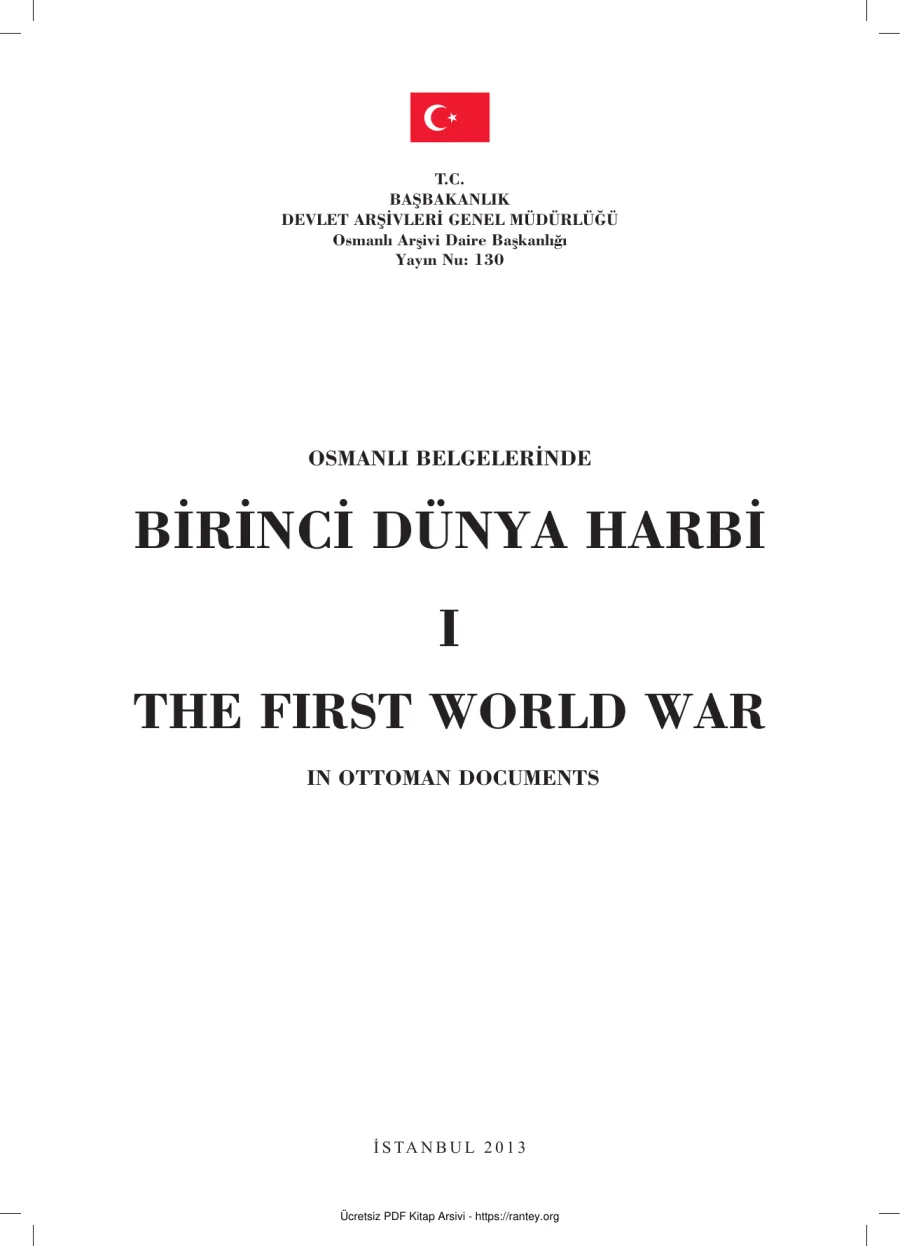Birinci Dünya Harbi I kapak görseli