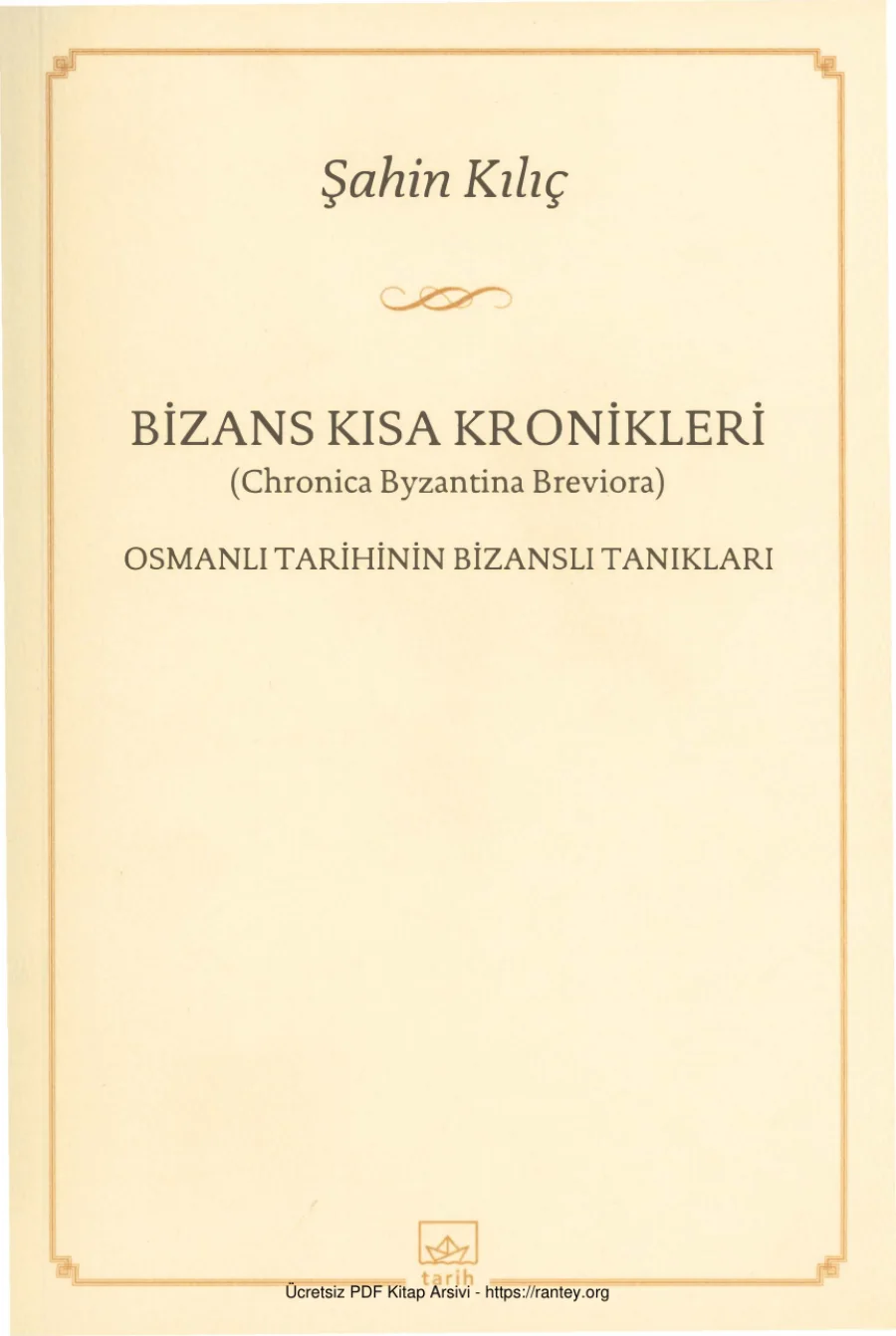 Bizans Kısa Kronikleri Chronica Byzantina Breviora kapak görseli