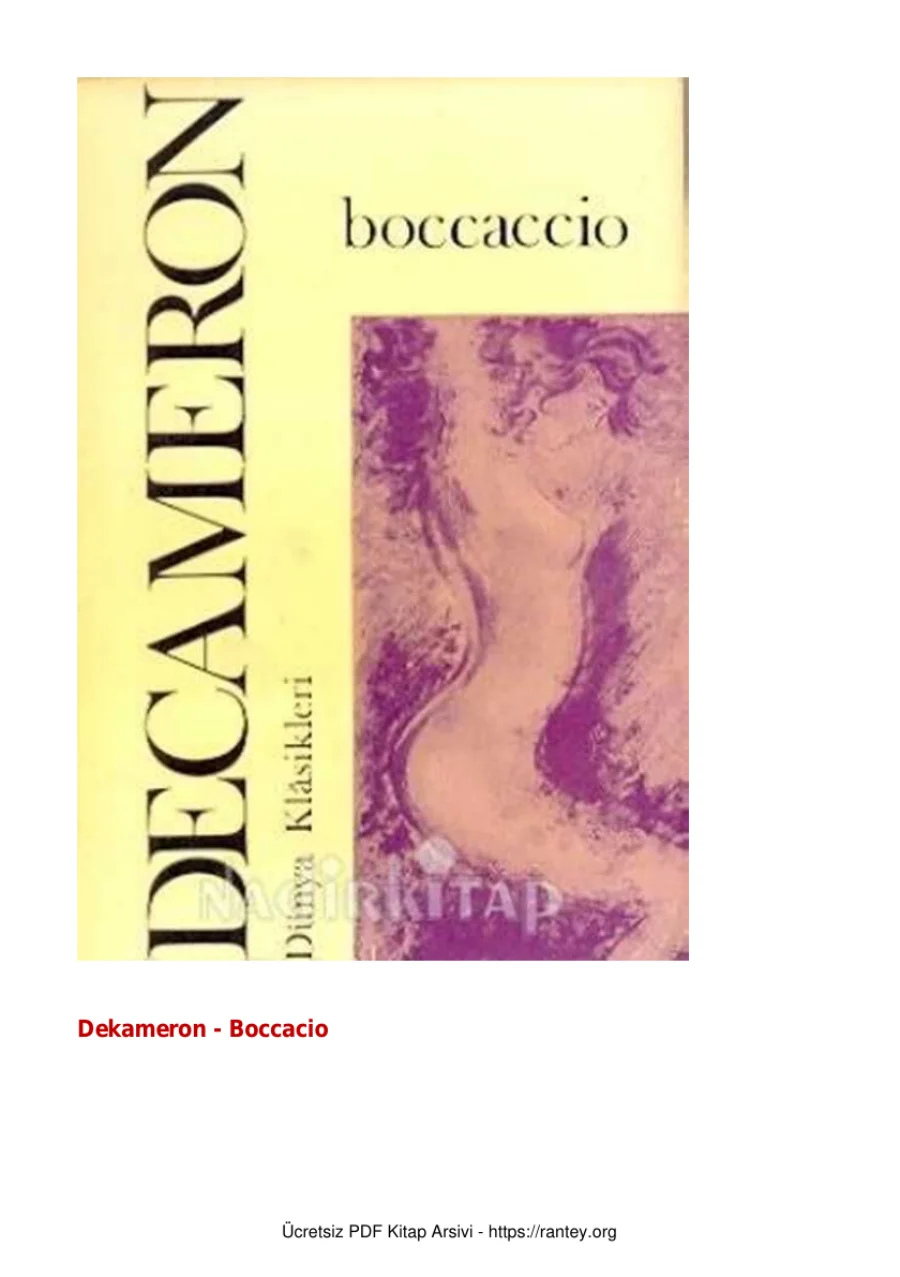 Boccacio Decameron kapak görseli
