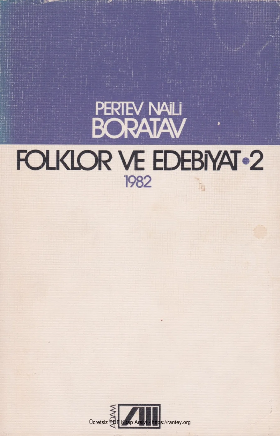 Boratav Folklor ve Edebiyat Cilt 2 kapak görseli