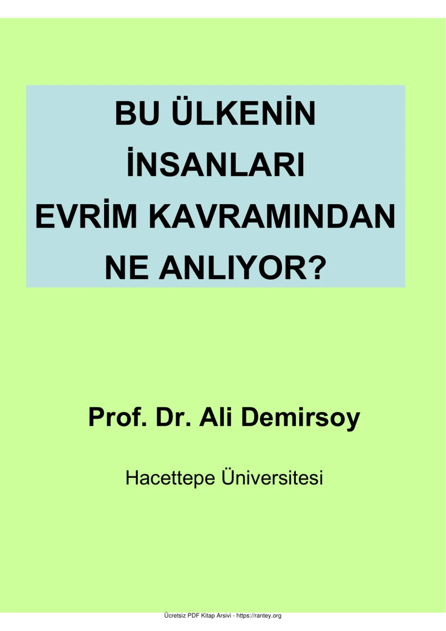 Bu Ülkenin İnsanları Evrim Kavramından ne Anlıyor kapak görseli