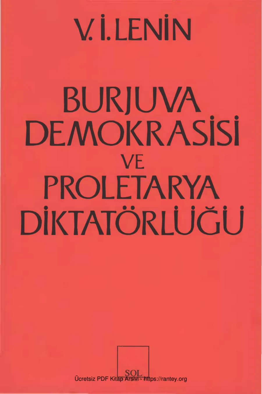 Burjuva Demokrasisi ve Proletarya Diktatörlüğü kapak görseli