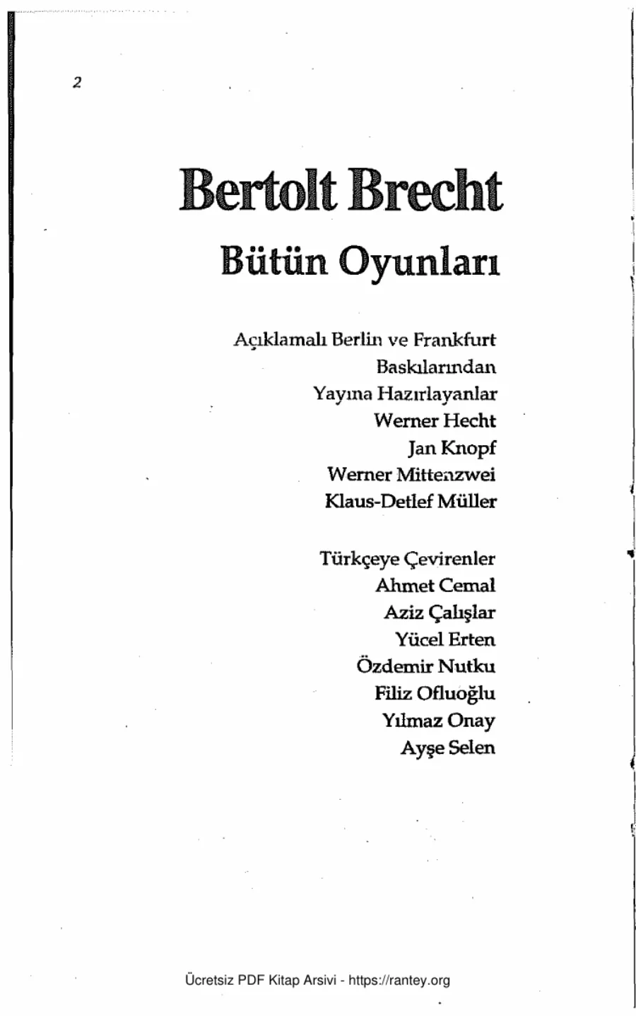 Bütün Oyunları Cilt 10 kapak görseli