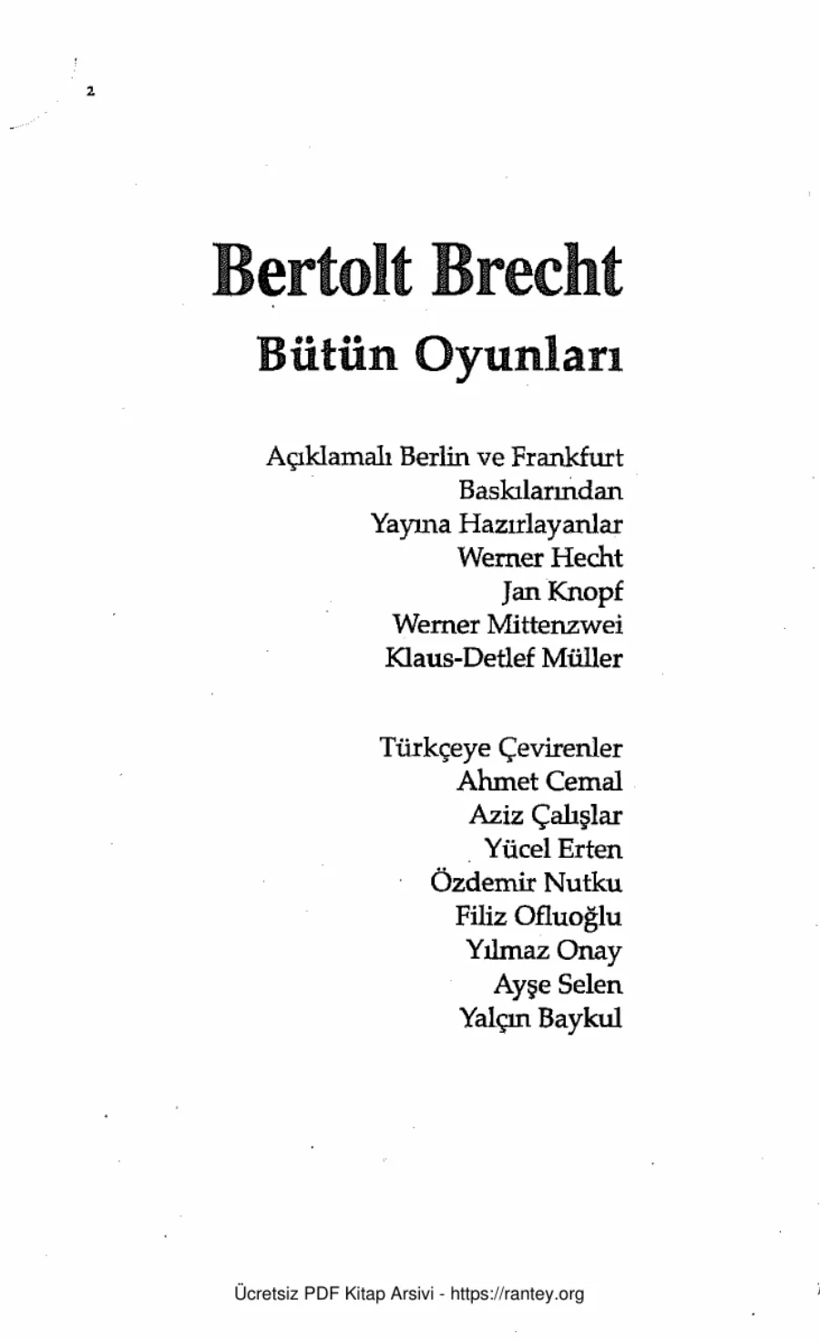 Bütün Oyunları Cilt 2 Boyut Yayınları kapak görseli