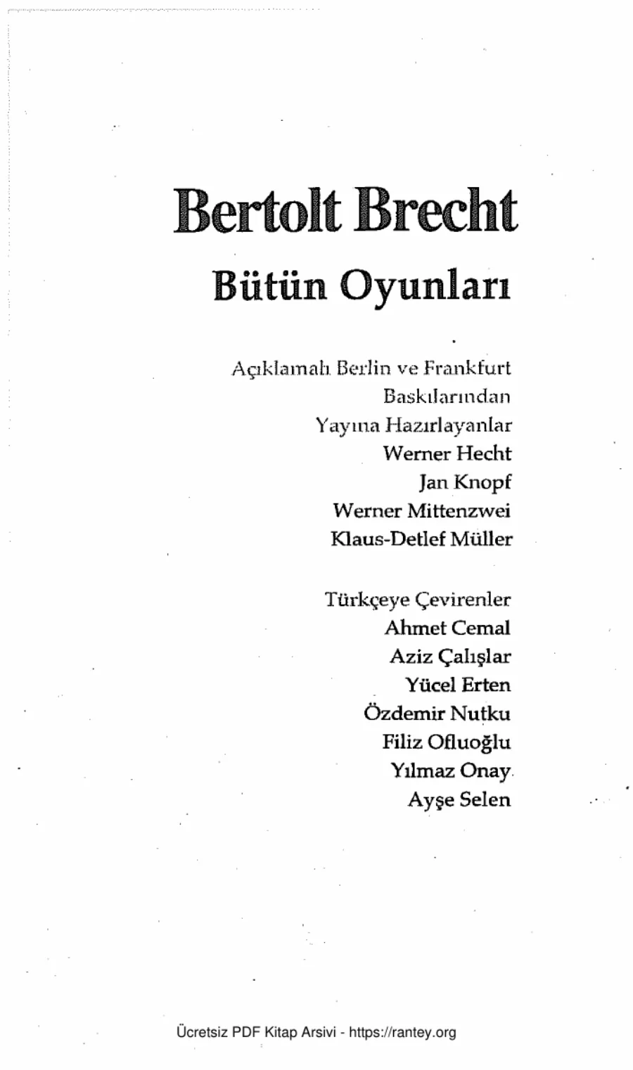 Bütün Oyunları Cilt 6 kapak görseli