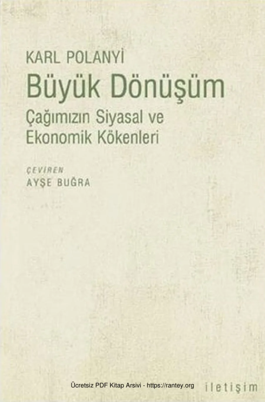 Büyük Dönüşüm Çağımızın Siyasal ve Ekonomik kapak görseli