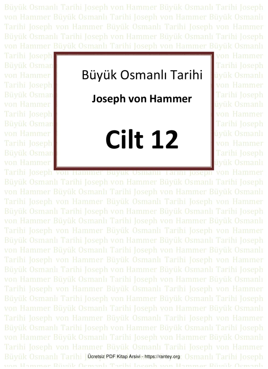 Büyük Osmanlı Tarihi Cilt 12 kapak görseli