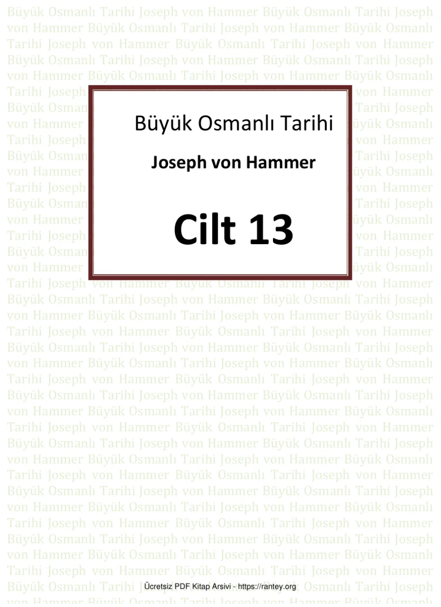 Büyük Osmanlı Tarihi Cilt 13 kapak görseli