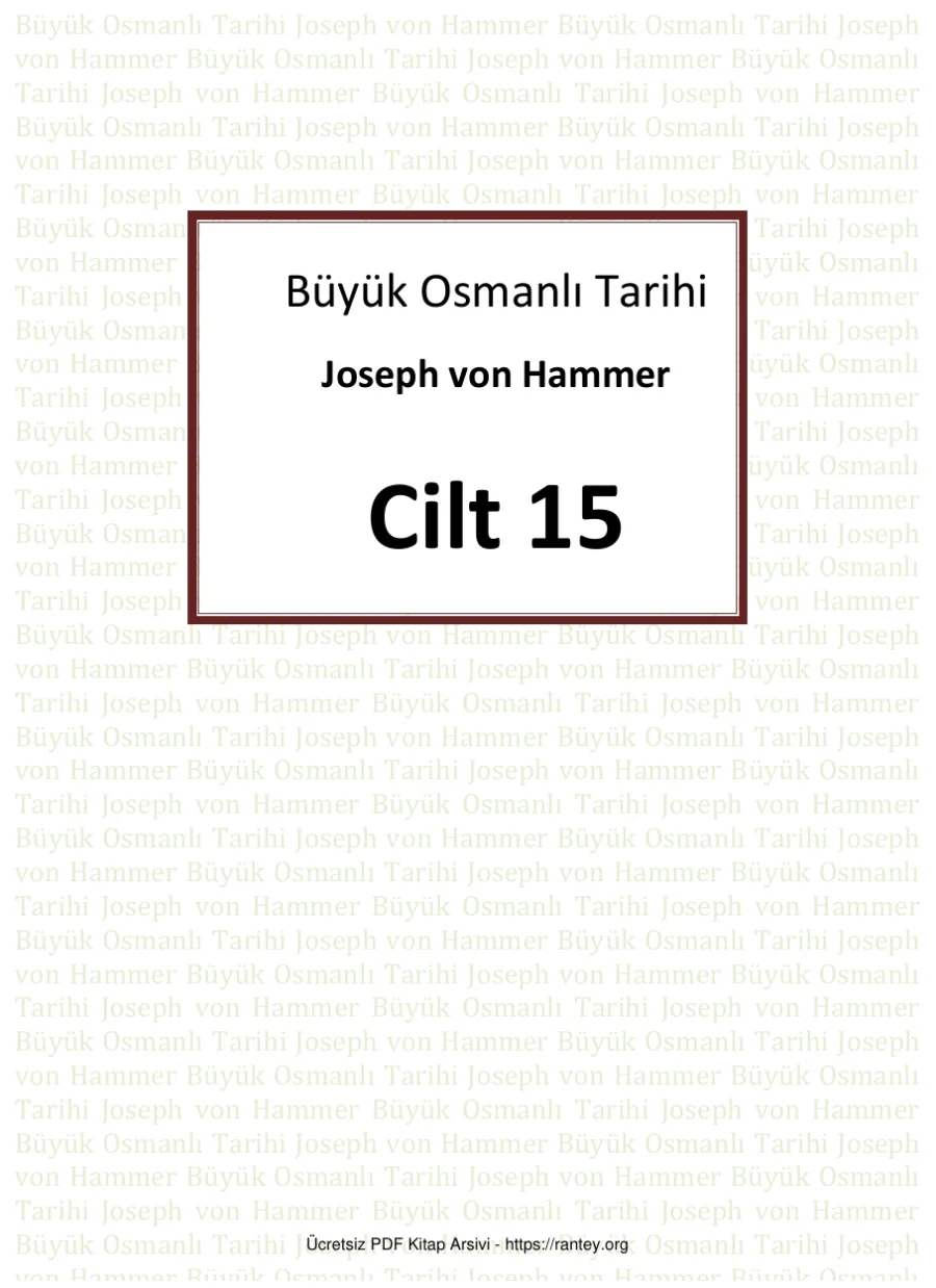 Büyük Osmanlı Tarihi Cilt 15 kapak görseli