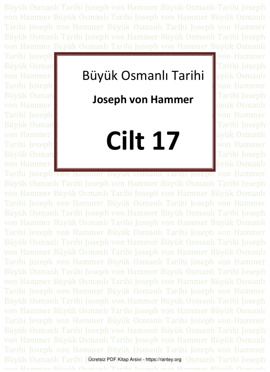 Büyük Osmanlı Tarihi Cilt 17 kapak görseli