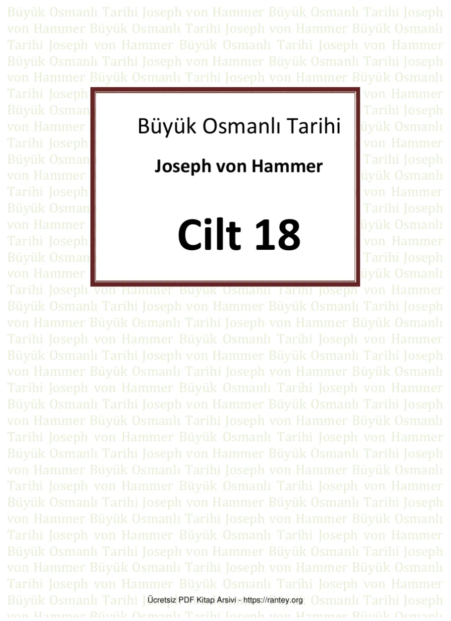 Büyük Osmanlı Tarihi Cilt 18 kapak görseli