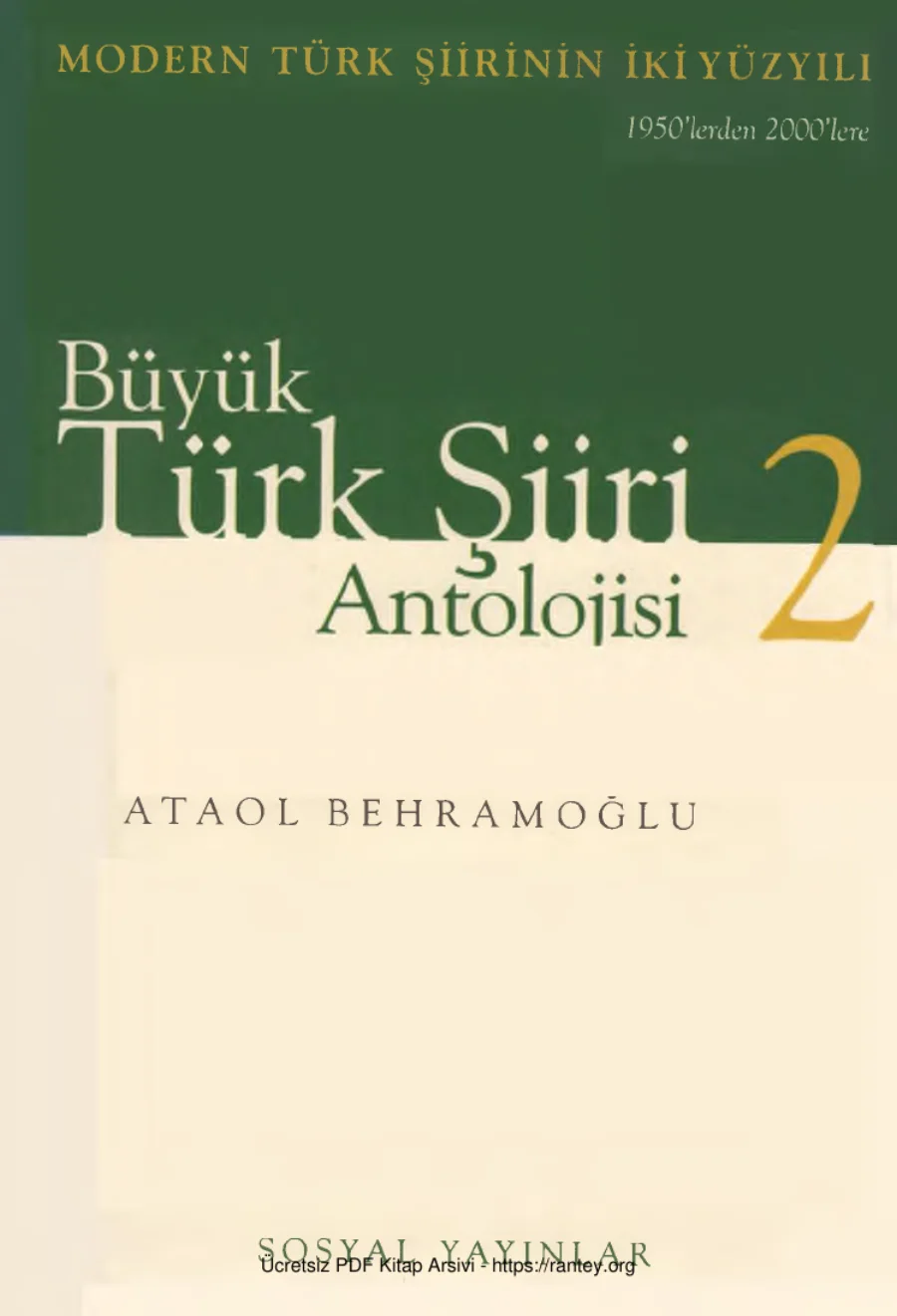 Büyük Türk Şiiri Antolojisi 2 Sosyal yay kapak görseli