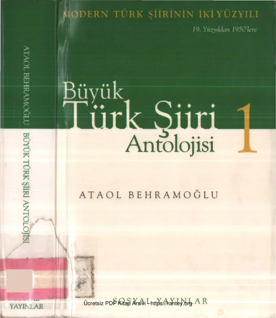Büyük Türk Şiiri Antolojisi Cilt 1 kitap kapağı