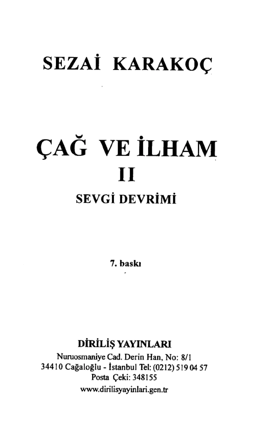 Çağ ve İlham II kapak görseli