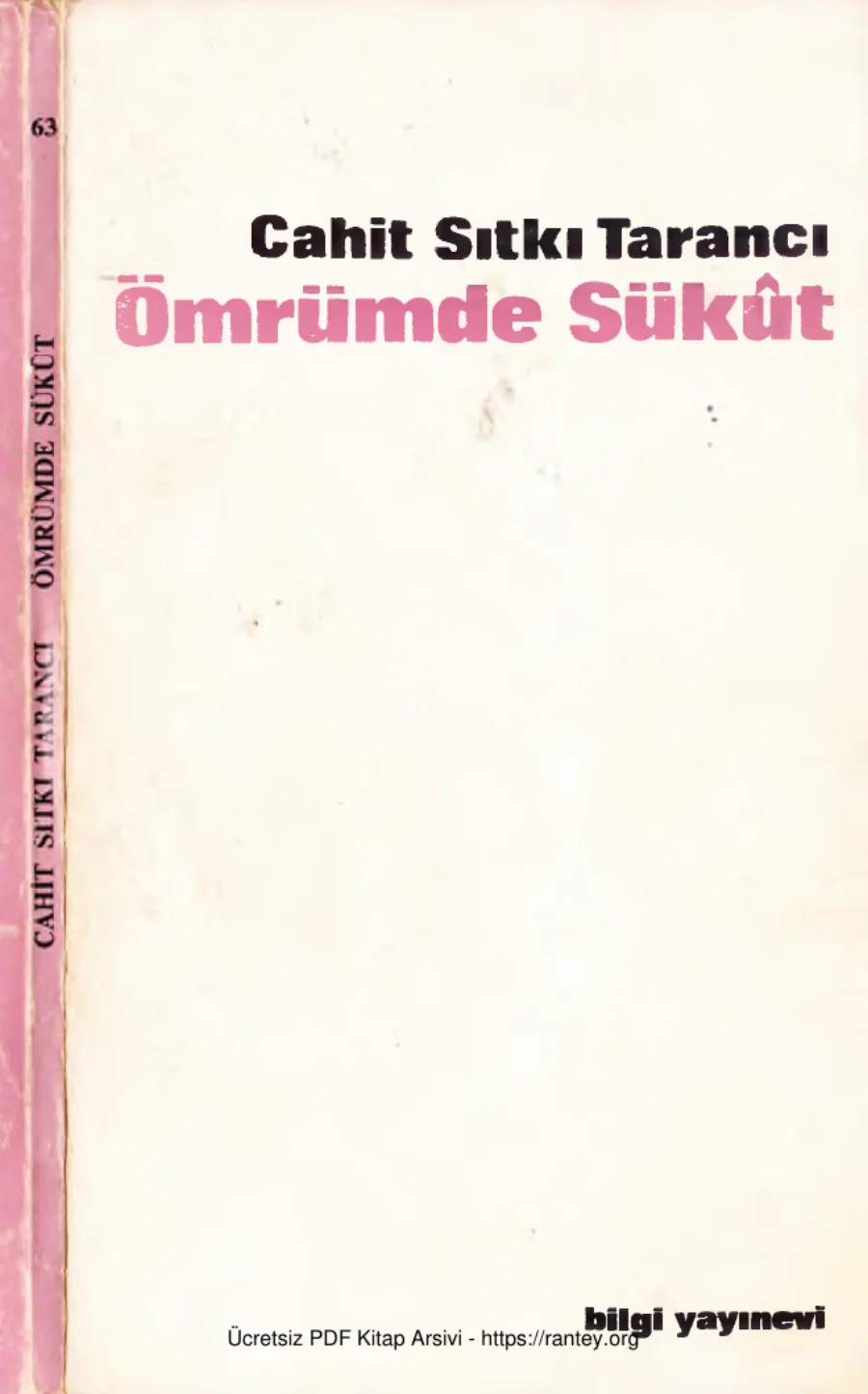 Cahit Sitqi Taranci 1968 62s kapak görseli