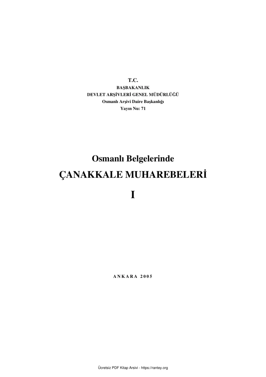 Canakkale Muharebeleri Cilt 1 kapak görseli