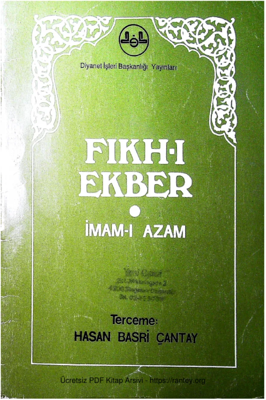 Cantay Fikhi Ekber kapak görseli
