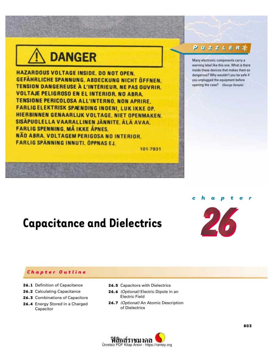 Capacitance and Dielectrics kapak görseli