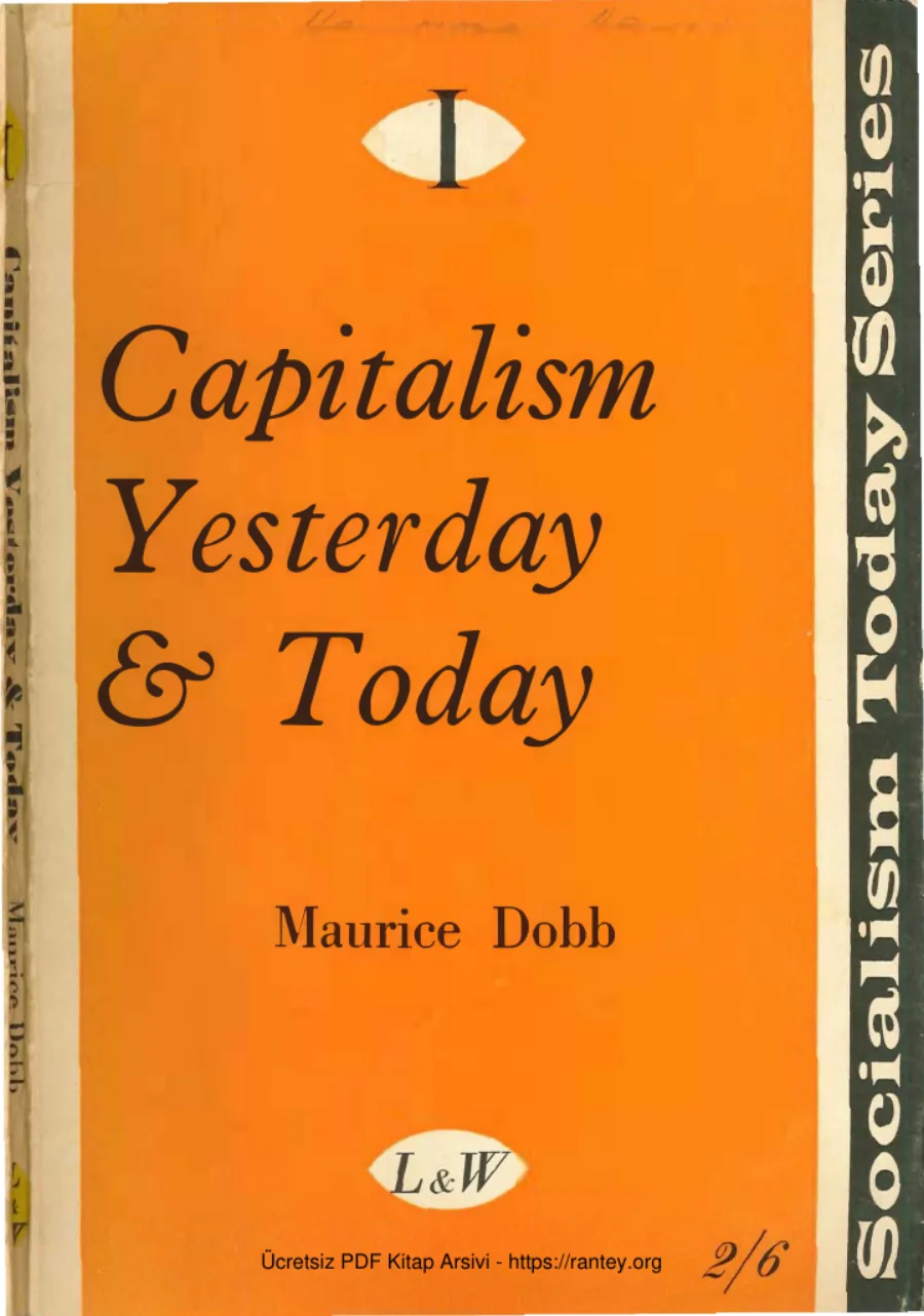 Capitalism Yesterday and Today Lawrence and Wıshart Press kapak görseli