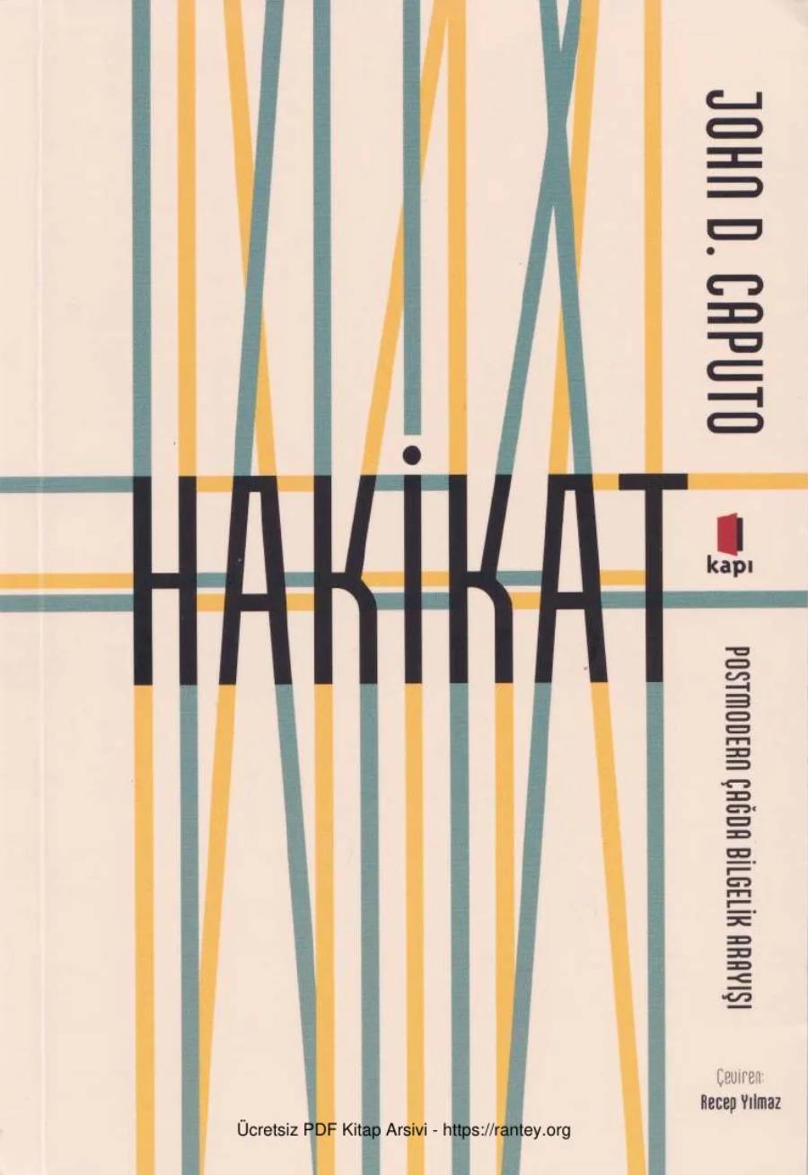 Caputo Hakikat Postmodern Çağda Bilgelik Arayışı Kapı Yayınları kapak görseli