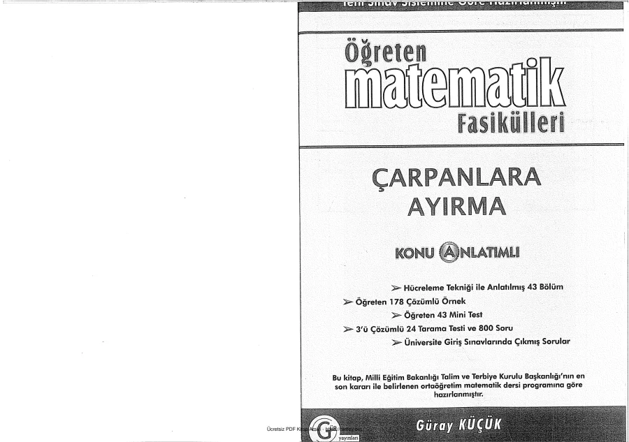 Çarpanlara Ayırma Fasikülü kapak görseli