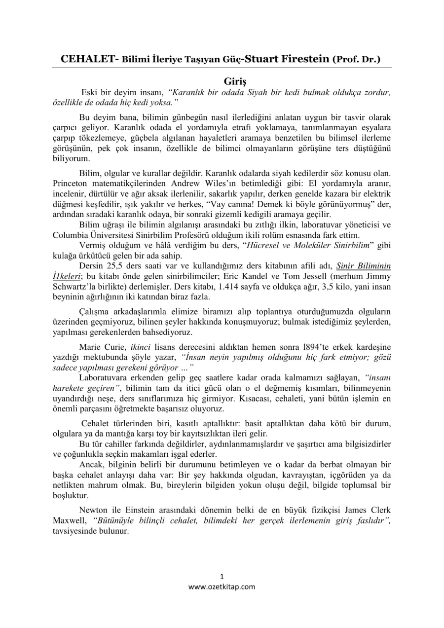Cehalet: Bilimi İleriye Taşıyan Güç kapak görseli