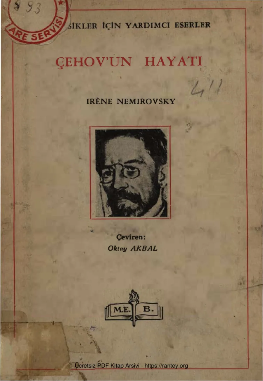 Çehovun Hayatı MEB Yayınları kapak görseli