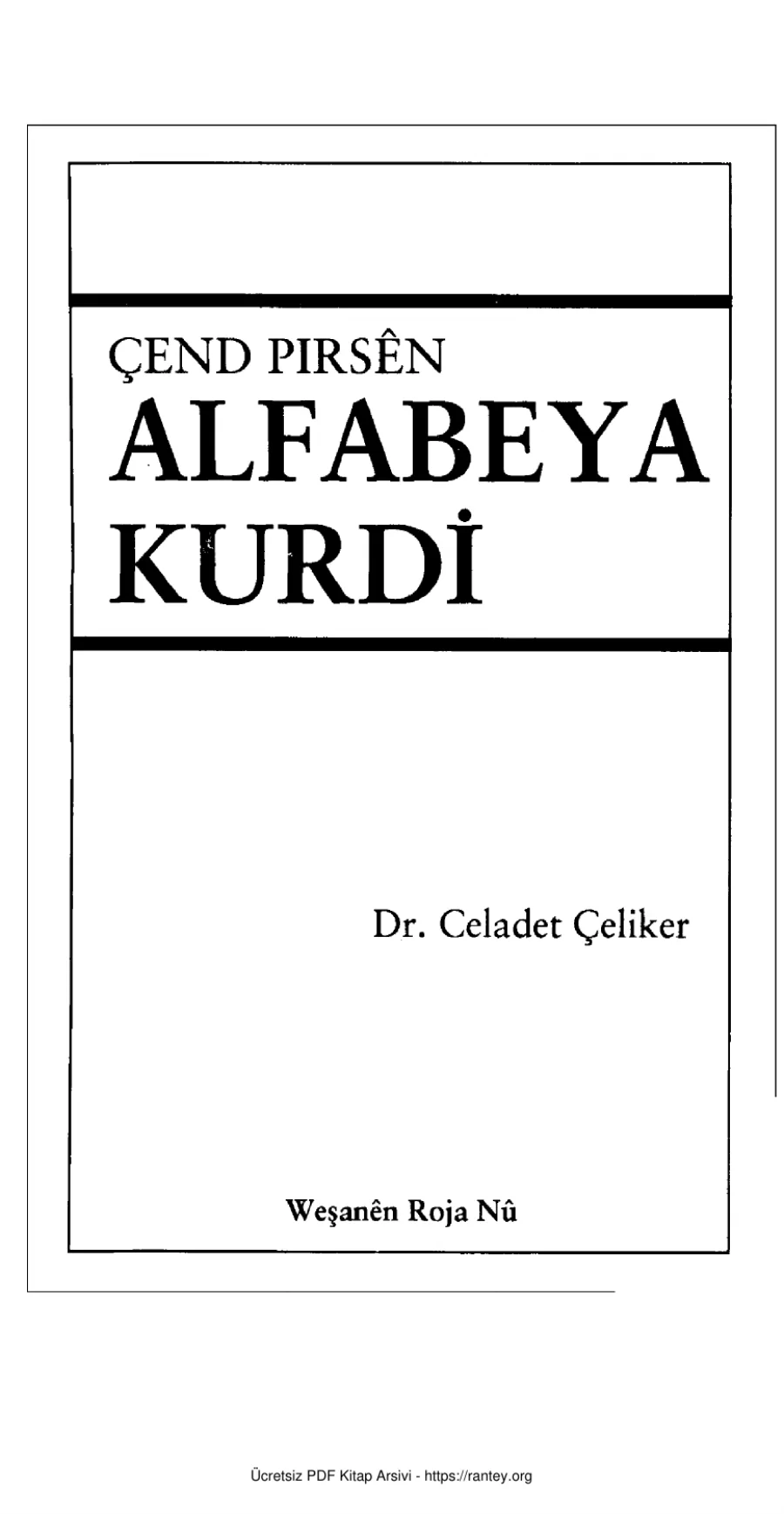 Çend Pirsên Alfabeya Kurd kapak görseli