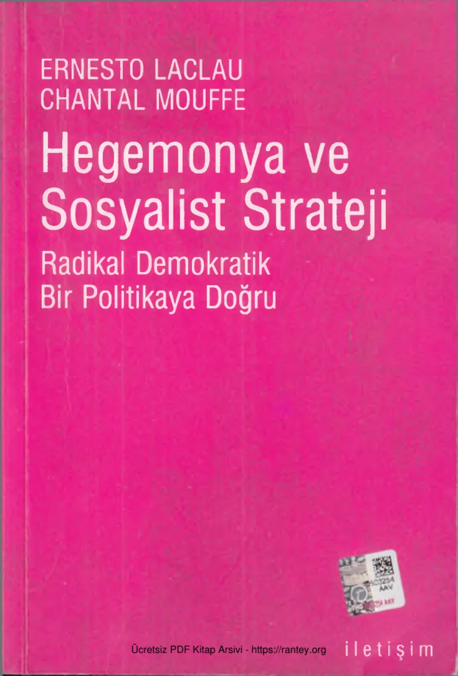 Chantal Mouffe Hegemonya ve Sosyalist Strateji kapak görseli