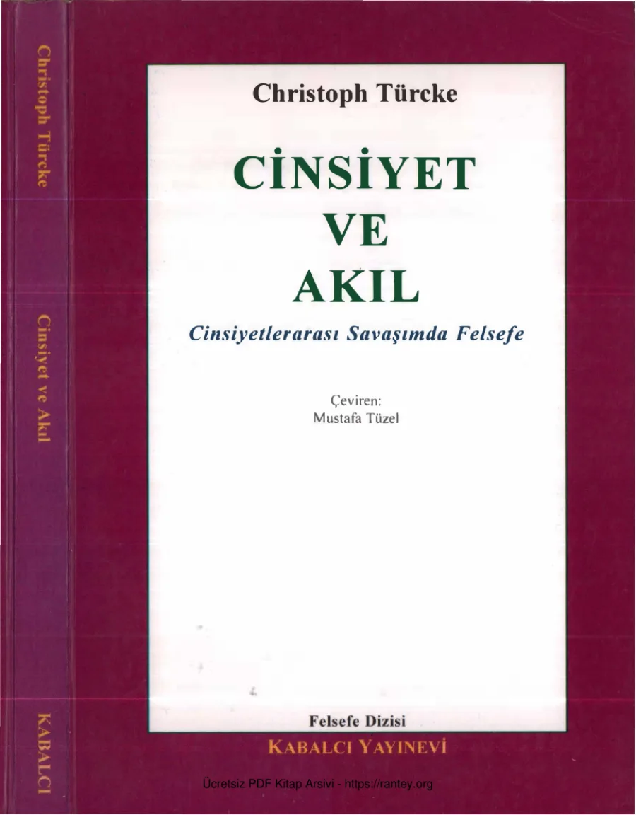 Christoph Türcke Cinsiyet ve Akıl kapak görseli