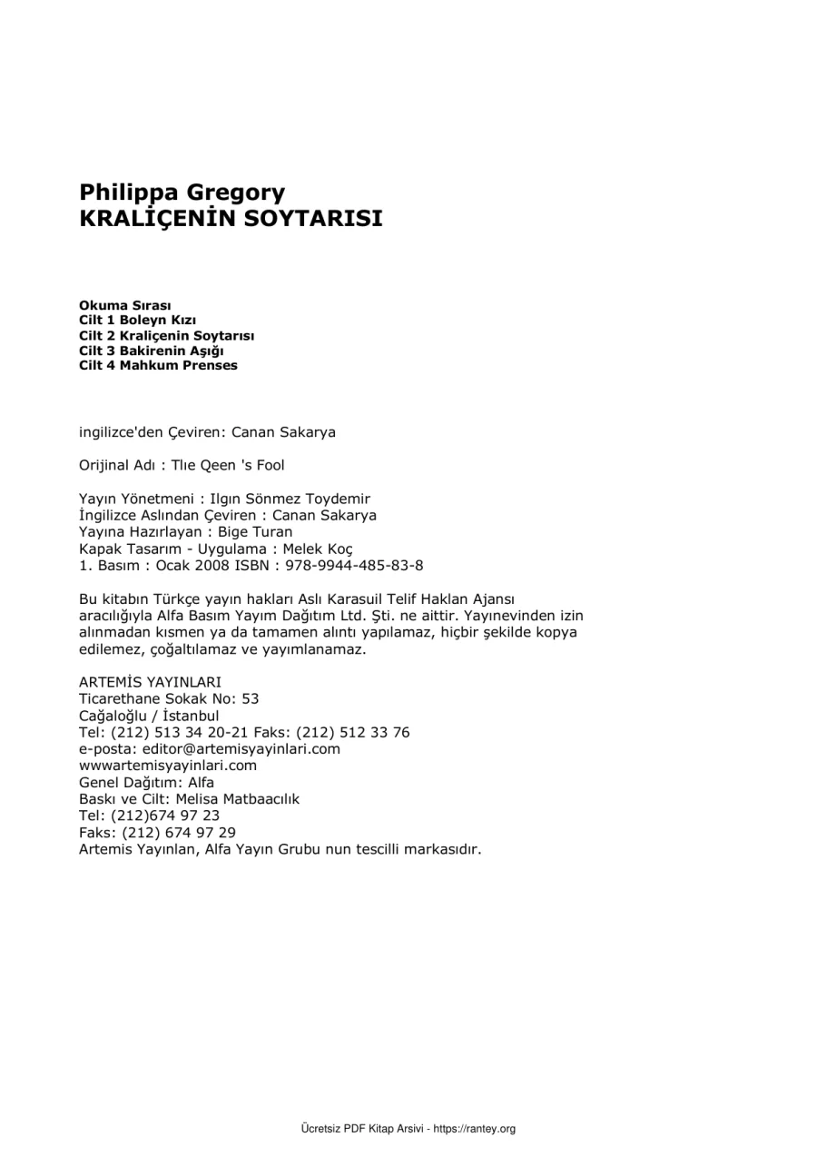 Cilt2 Kraliçenin Soytarısı kapak görseli