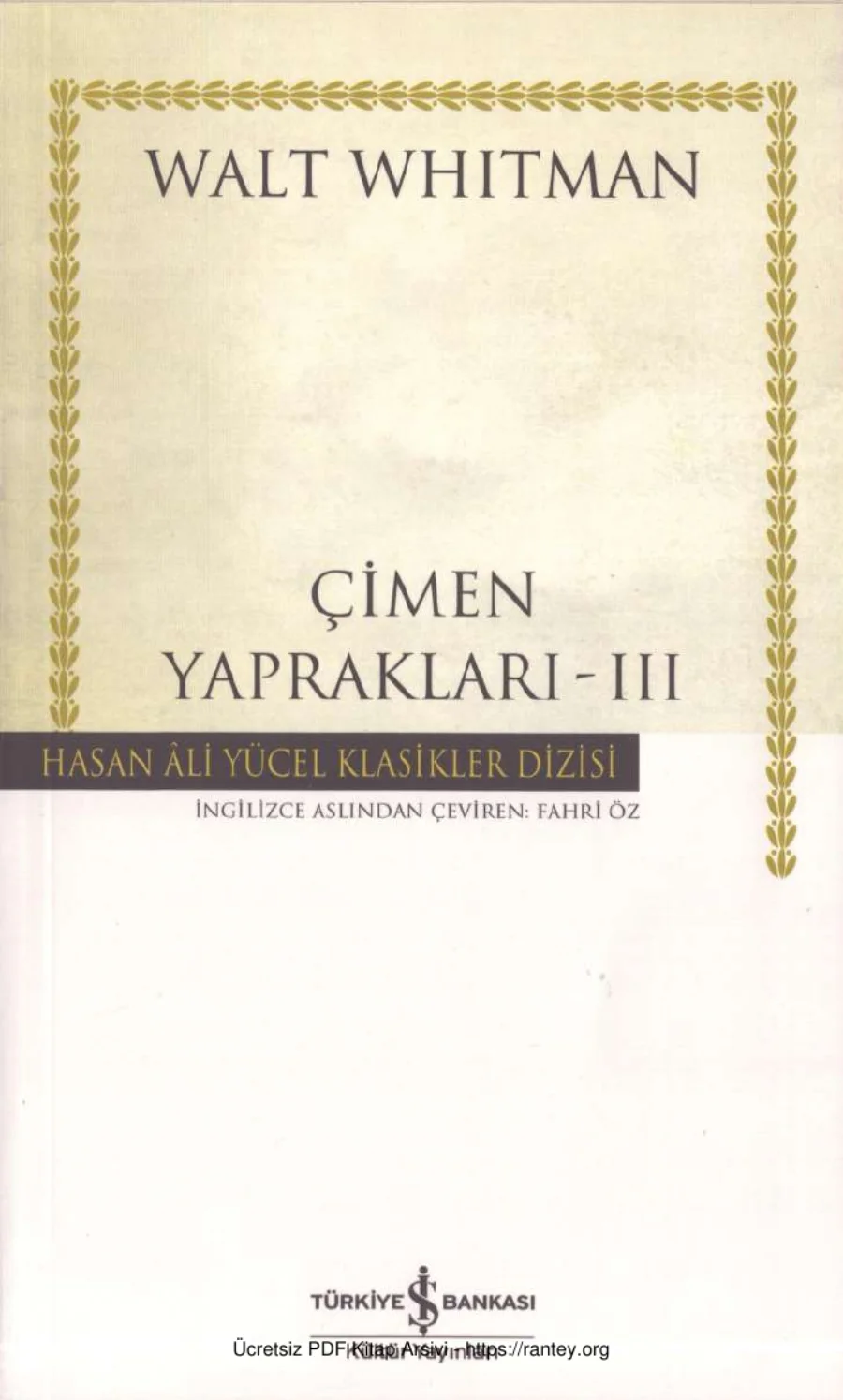 Çimen Yaprakları III kapak görseli