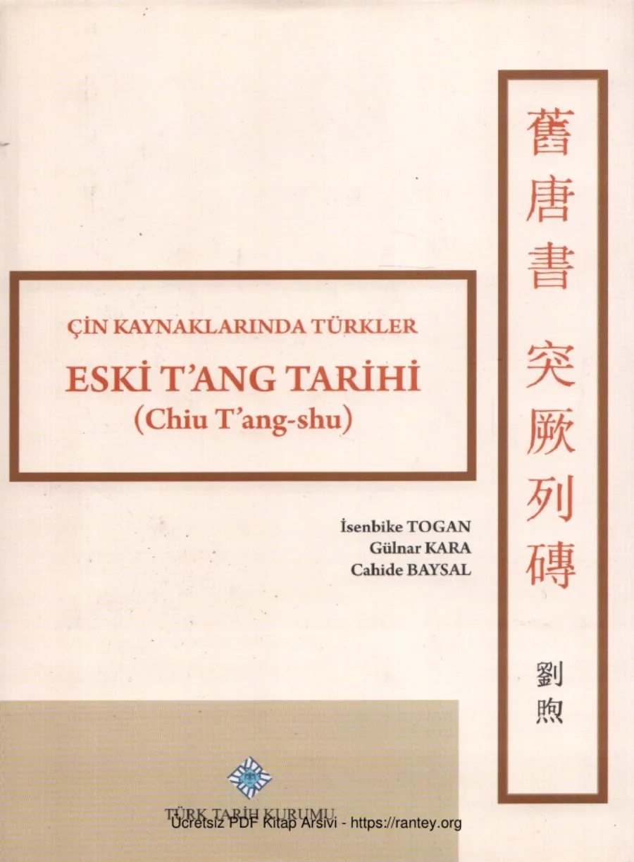 Çin Kaynaklarında Türkler Eski Tang Tarihi kapak görseli