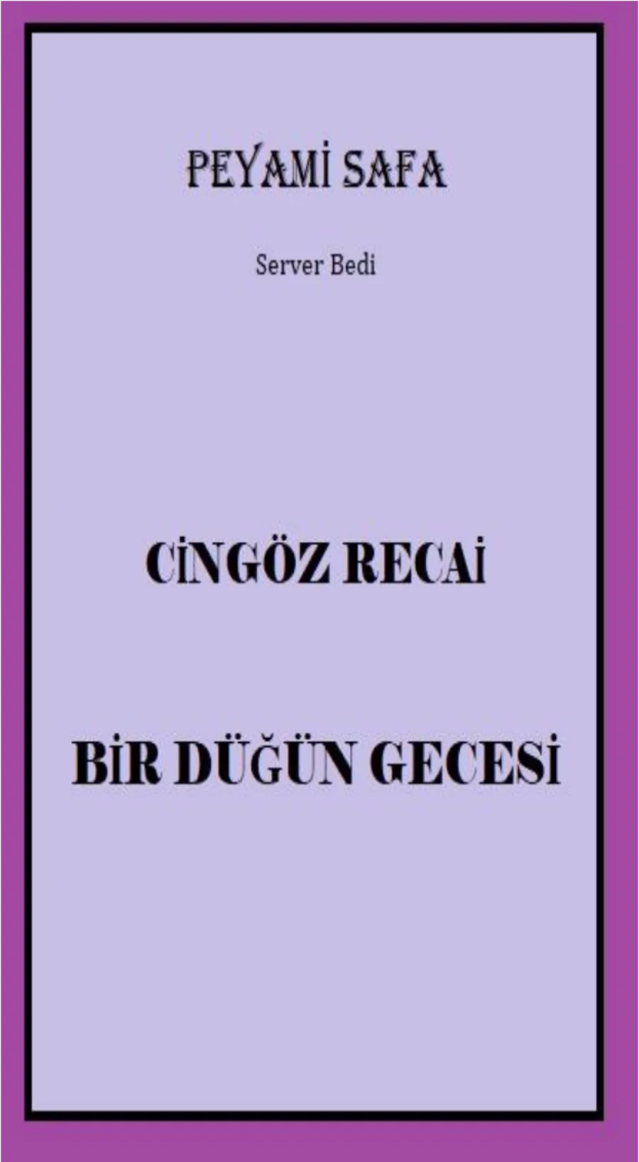 Cingöz Recai: Bir Düğün Gecesi kapak görseli