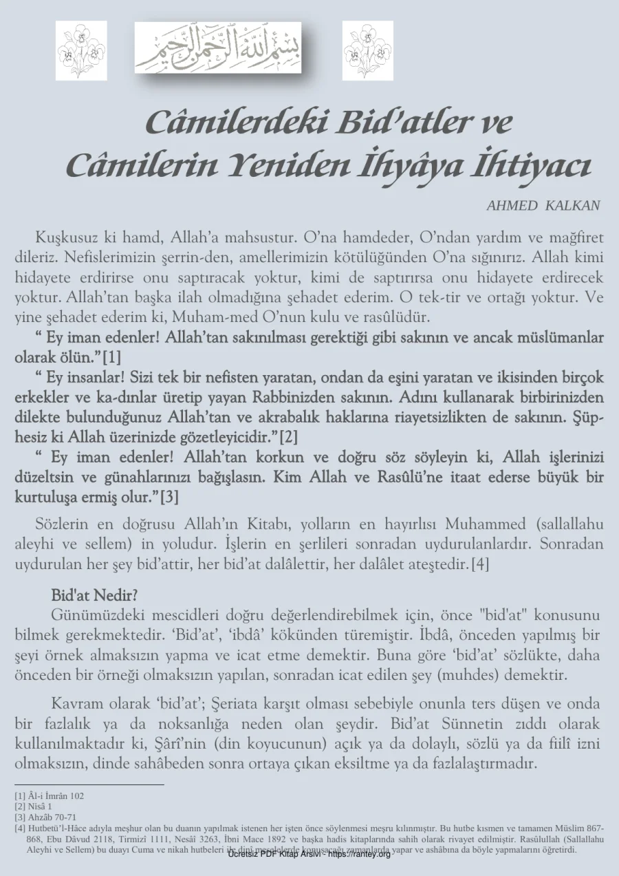 CMİLERDEKİ BİDATLER Ebu Abdulmumin Tekin Mıhçı kapak görseli