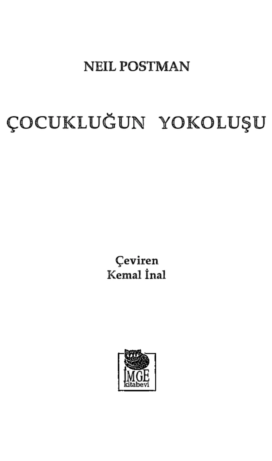 Çocukluğun Yokoluşu kapak görseli