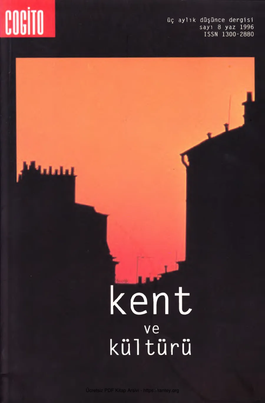 Cogito Kent ve Kültürü Sayı 008 Yaz 1996 kapak görseli